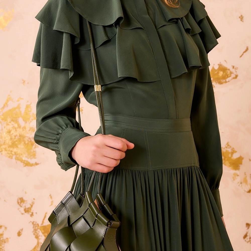 Ulla Johnson Dark Green Militaire Charlotte Crossbody NWT